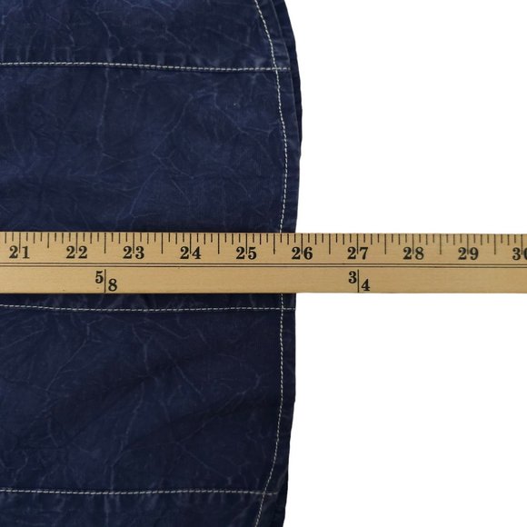 Affliction Snap Front Shirt Womens S Roll Tab 3/4 Sleeve Blue Cross Rhinestones - Picture 8 of 16